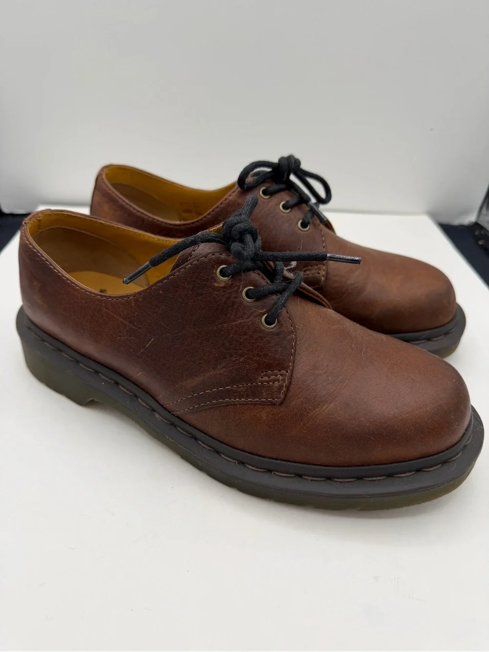 Dr. Martens Brown Leather 3-Eye Derby Oxford‎ Shoes 7